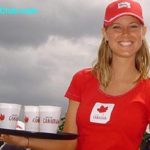 Molson Canadian beer girl