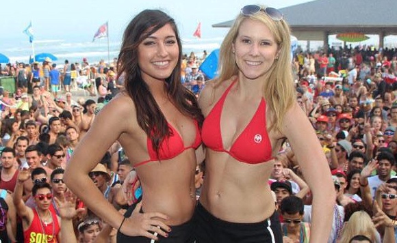 Clayton's Beach Bar South Padre Island Texas girls