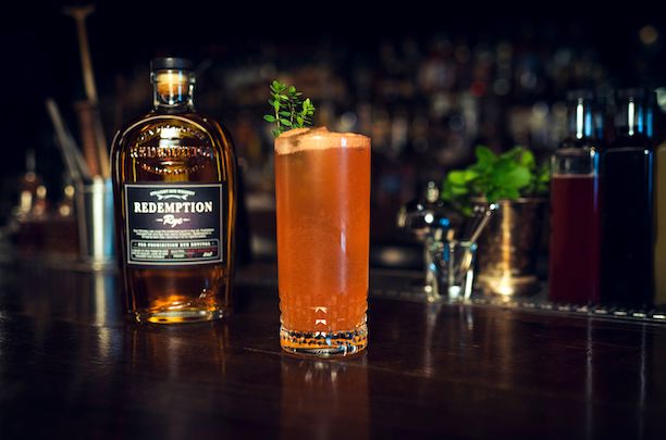 Redemption rye whiskey cocktail