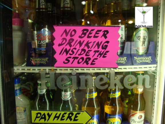 Funny Bar Signs beer cooler