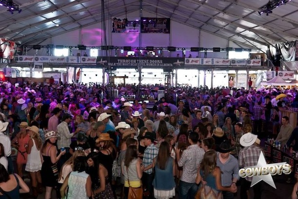 Calgary Stampede party tent Cowboys
