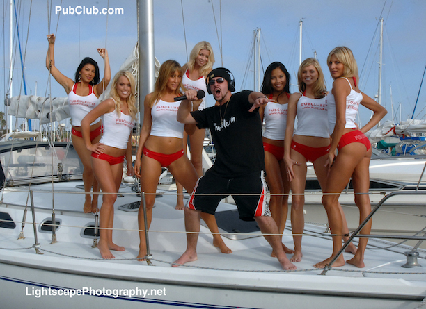 hot girls the PubClubettes sailboat DJ