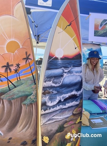 Nicole Miller surfboard artist