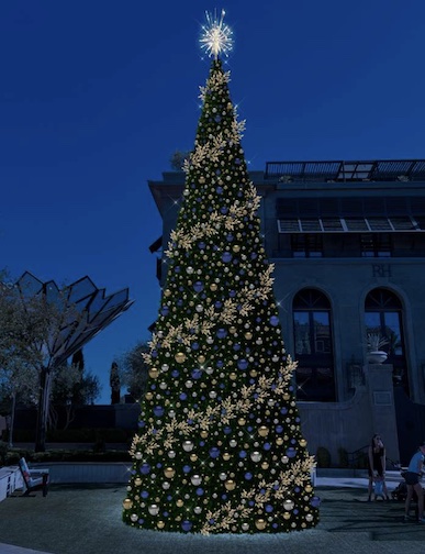 Tivoli Village Las Vegas Christmas tree