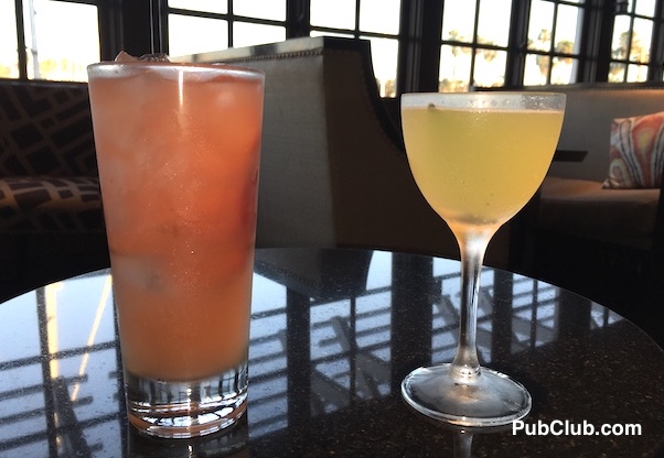 cocktails at a restaurant bar