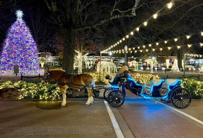 Tennessee Christmas Collierville carriage ride Tennessee Christmas Collierville carriage ride