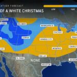 white Christmas weather forecast map
