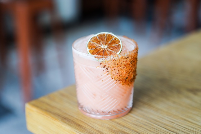 The Local PB pink sand cocktail