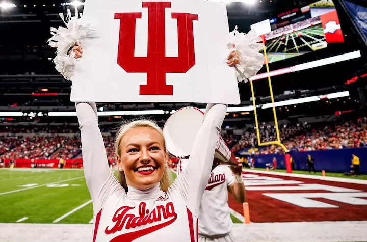 Indiana Hoosiers cheerleader Indiana Hoosiers cheerleader