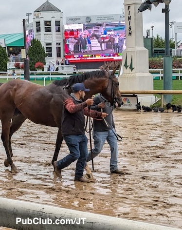 Kentucky Derby rain muddy track Kentucky Derby rain muddy track