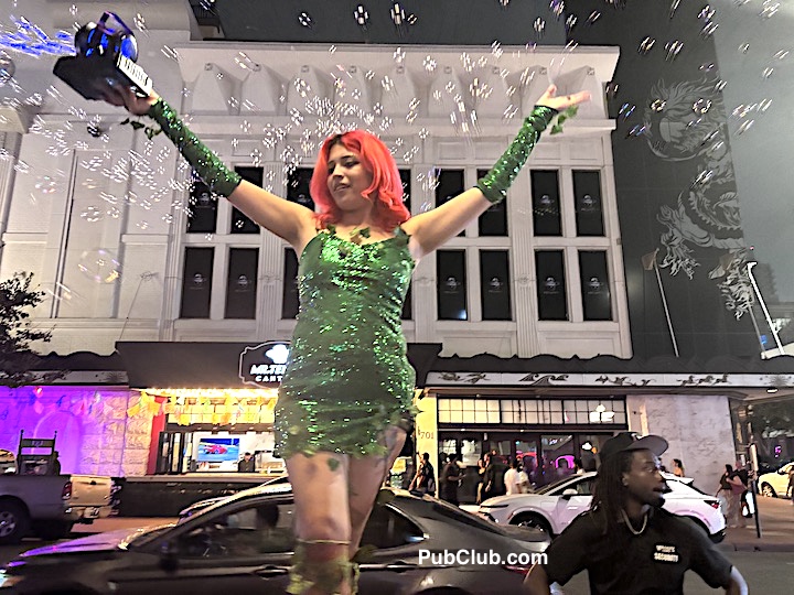 bubbles girl at Whiskey Girl bar San Diego bubbles girl at Whiskey Girl bar San Diego