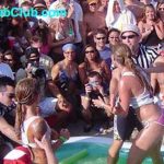 contestants compete in a margarita wrestling contest