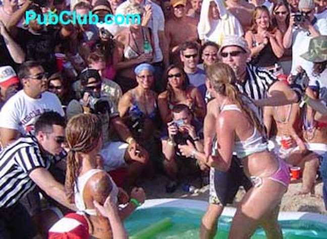 contestants compete in a margarita wrestling contest contestants compete in a margarita wrestling contest