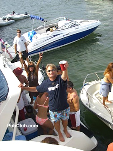 The Nightlife Blogger at the boat tie-up party