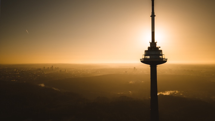 Vilnius-Lithuania TV Tower at sunset Vilnius-Lithuania TV Tower at sunset