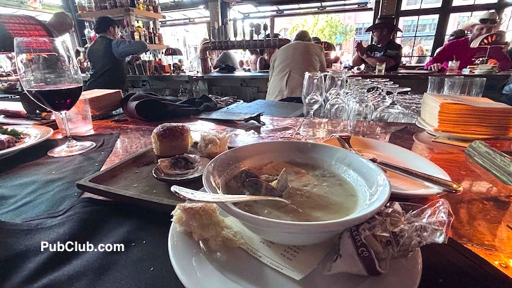 bowl of chowder at Water Grill in San Diego